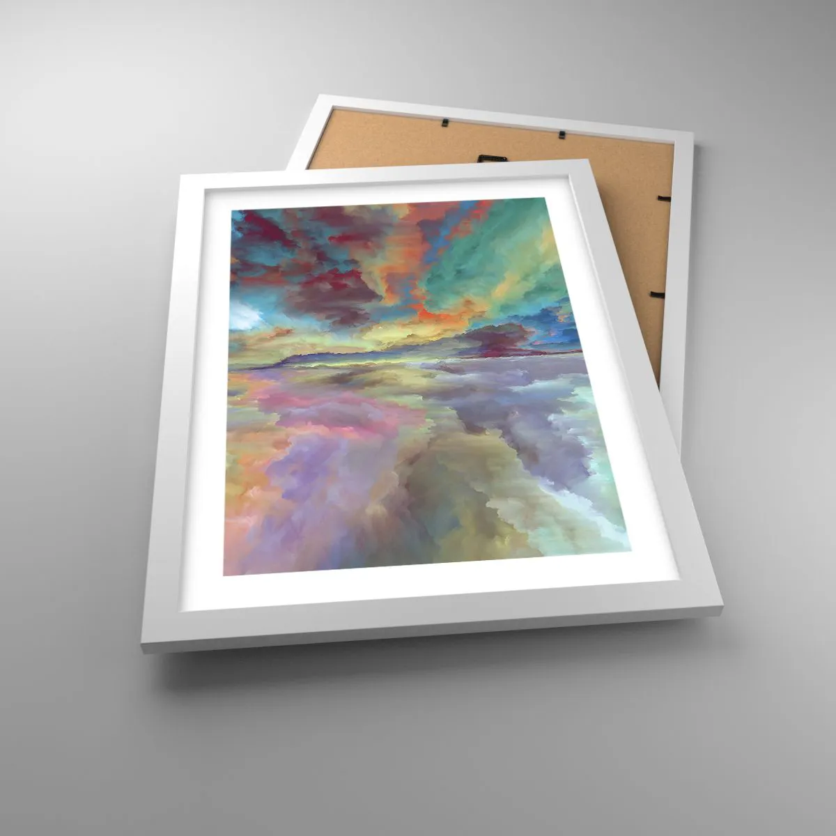 Affiche dans un cadre blanc - Poster - Deux paradis - 30x40 cm