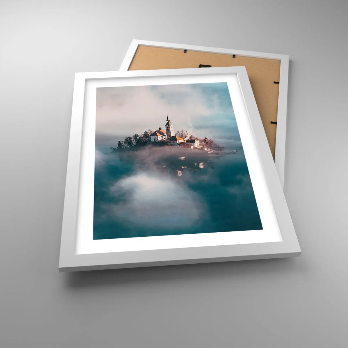 Affiche dans un cadre blanc - Poster - Île de rêve - 30x40 cm