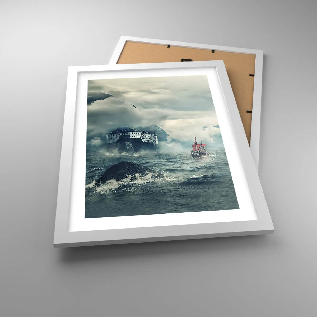 Poster in einem weißen Rahmen - In magischen Gewässern - 30x40 cm