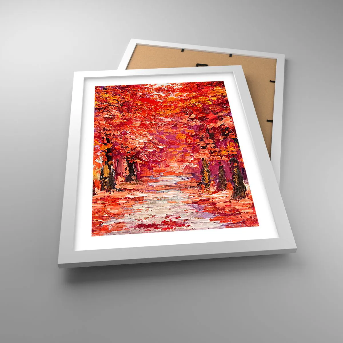 Poster in cornice bianca - Impressione d'autunno - 30x40 cm