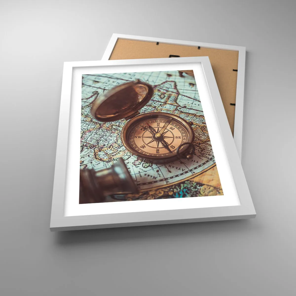 Affisch i vit ram - För äventyrare - 30x40 cm