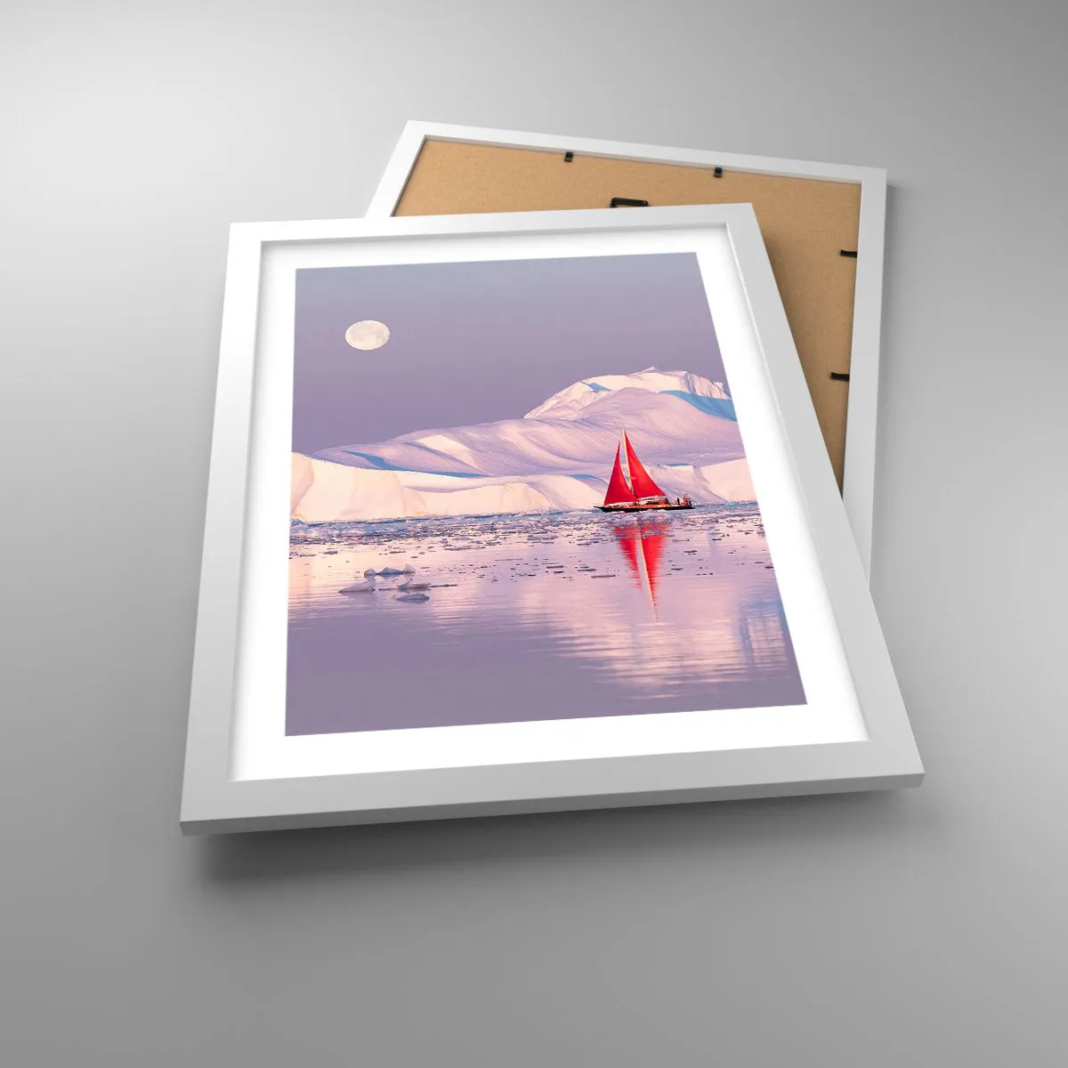 Affiche dans un cadre blanc - Poster - La chaleur de la voile, le froid de la glace - 30x40 cm