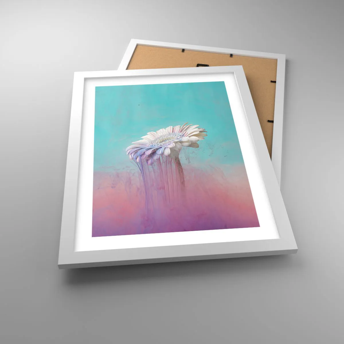 Plagát v bielom ráme - Záhrobia kvetín - 30x40 cm