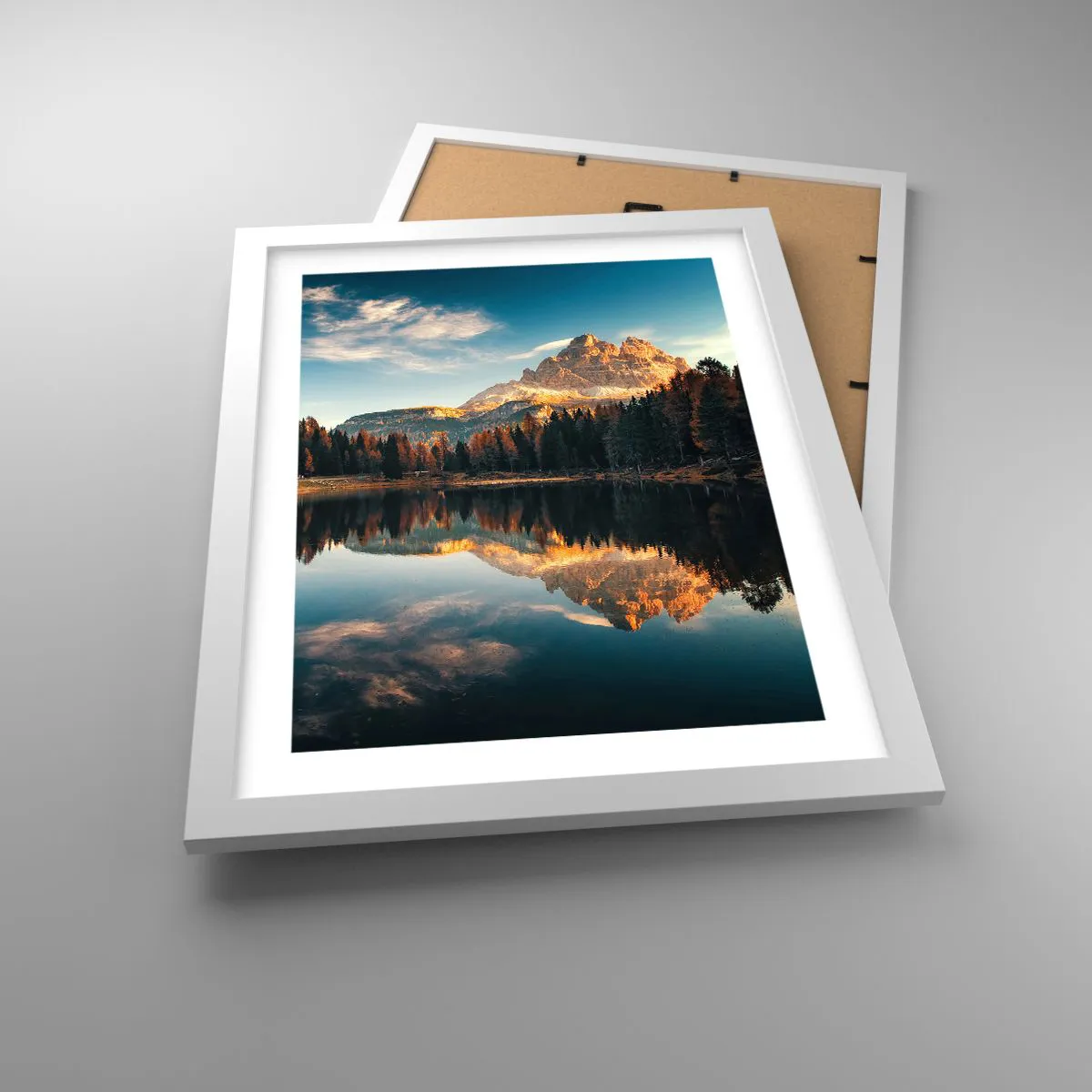 Plagát v bielom ráme - Dvojitá krajina - 30x40 cm