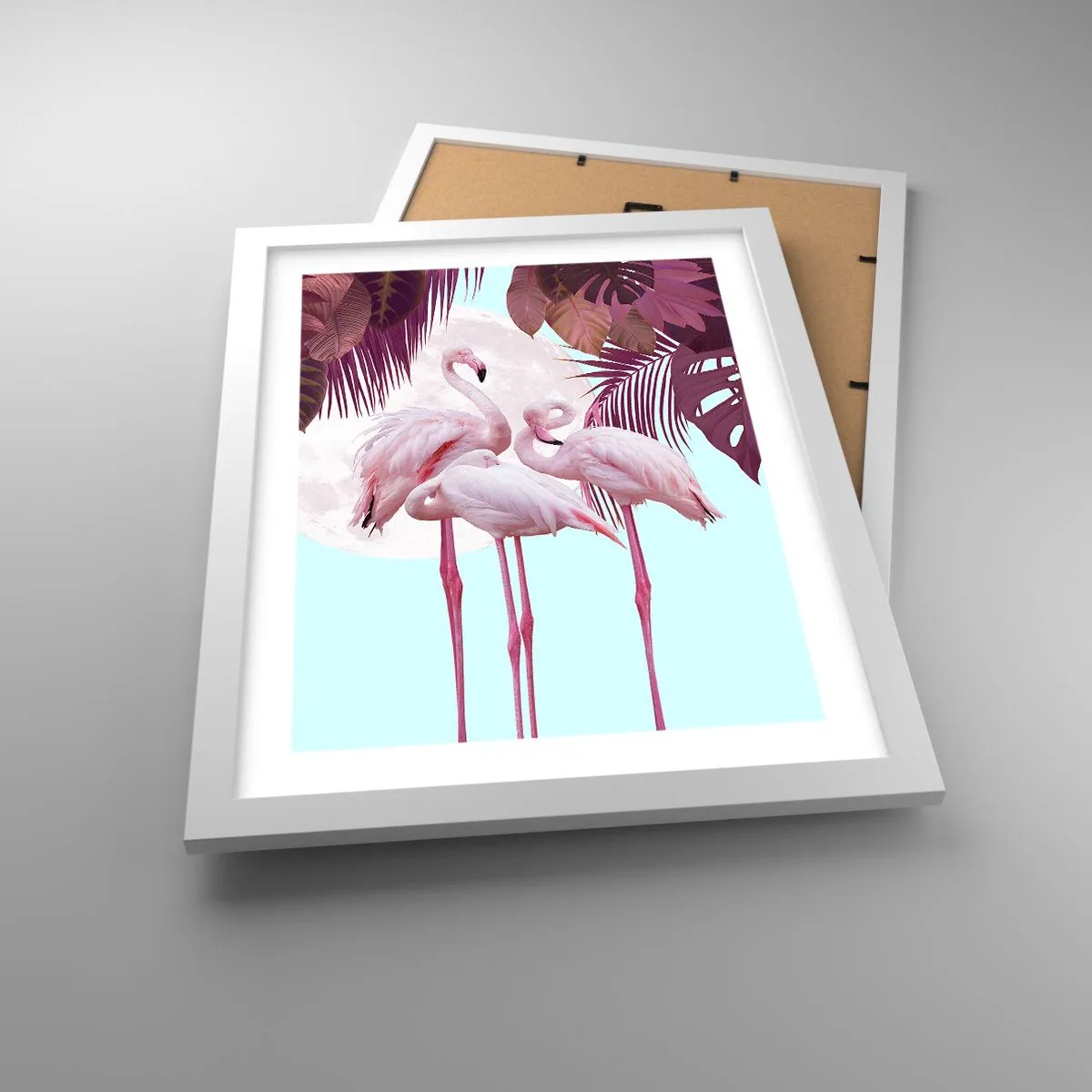 Poster in een witte lijst - Drie vogel genaden - 30x40 cm