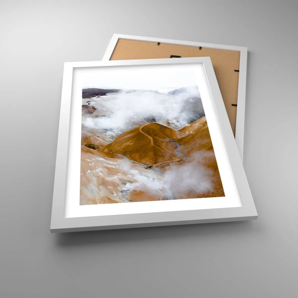 Poster in cornice bianca - La bellezza severa dell'Islanda - 30x40 cm