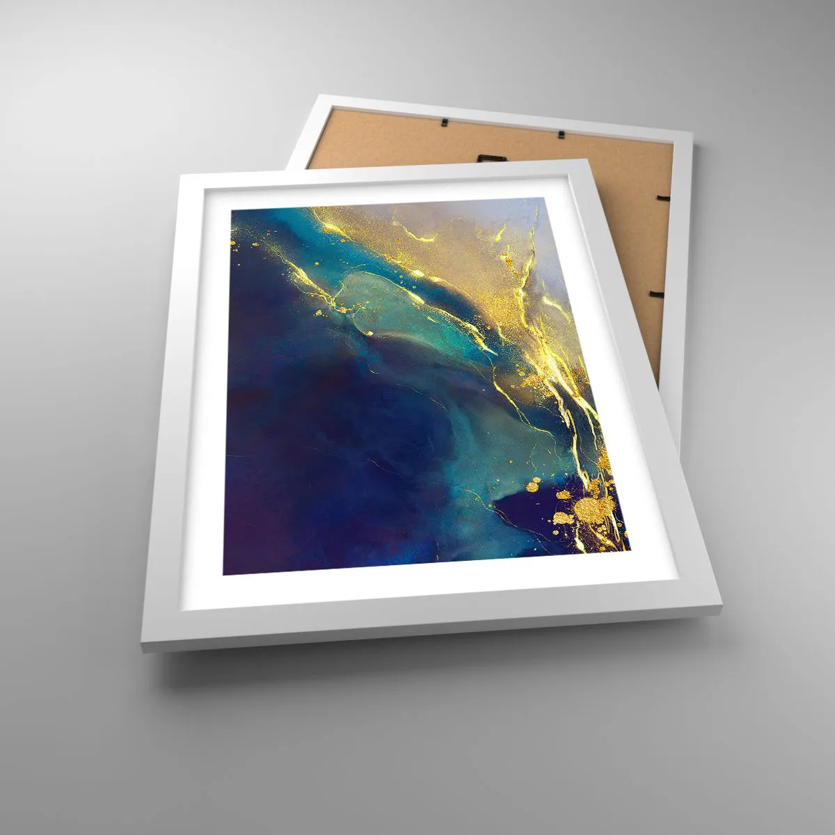 Poster in white frmae - Golden Flood - 30x40 cm