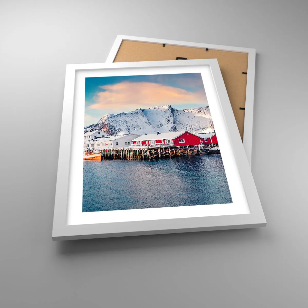 Poster in cornice bianca - Atmosfera del nord - 30x40 cm