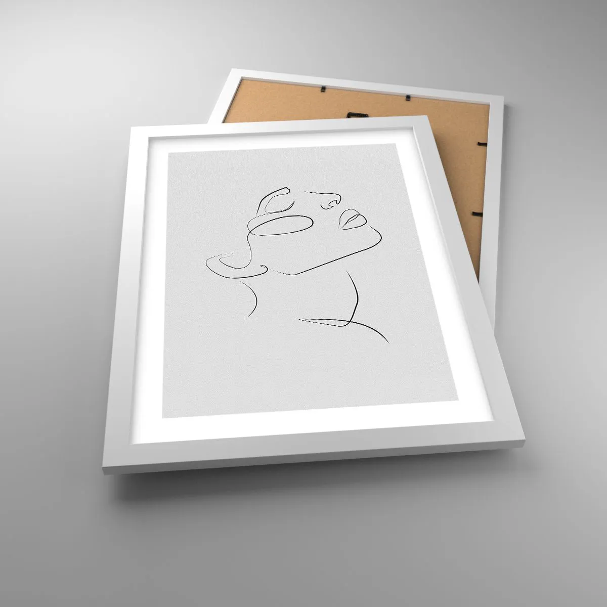 Affiche dans un cadre blanc - Poster - Méandre du rêve - 30x40 cm