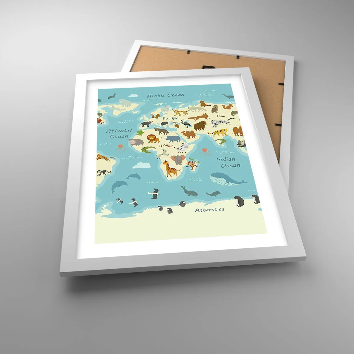 Affiche dans un cadre blanc - Poster - De bons voisins - 30x40 cm