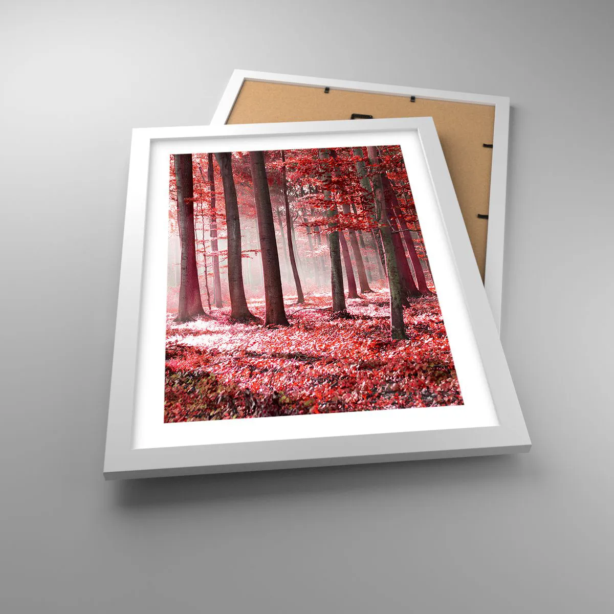 Affisch i vit ram - Röd är lika vacker - 30x40 cm