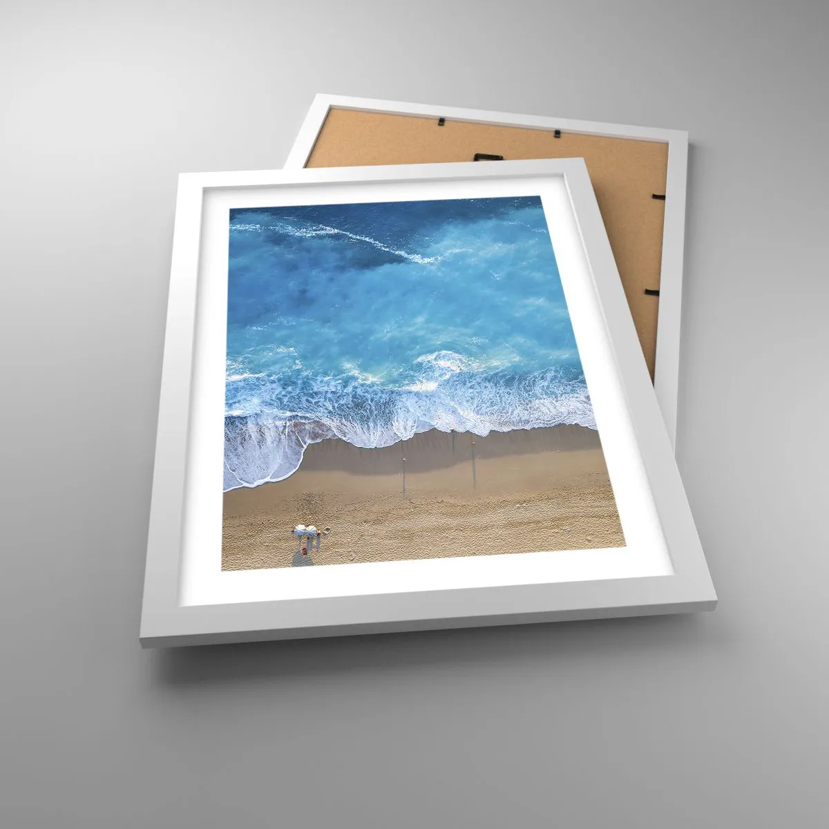 Affiche dans un cadre blanc - Poster - La force du bleu - 30x40 cm