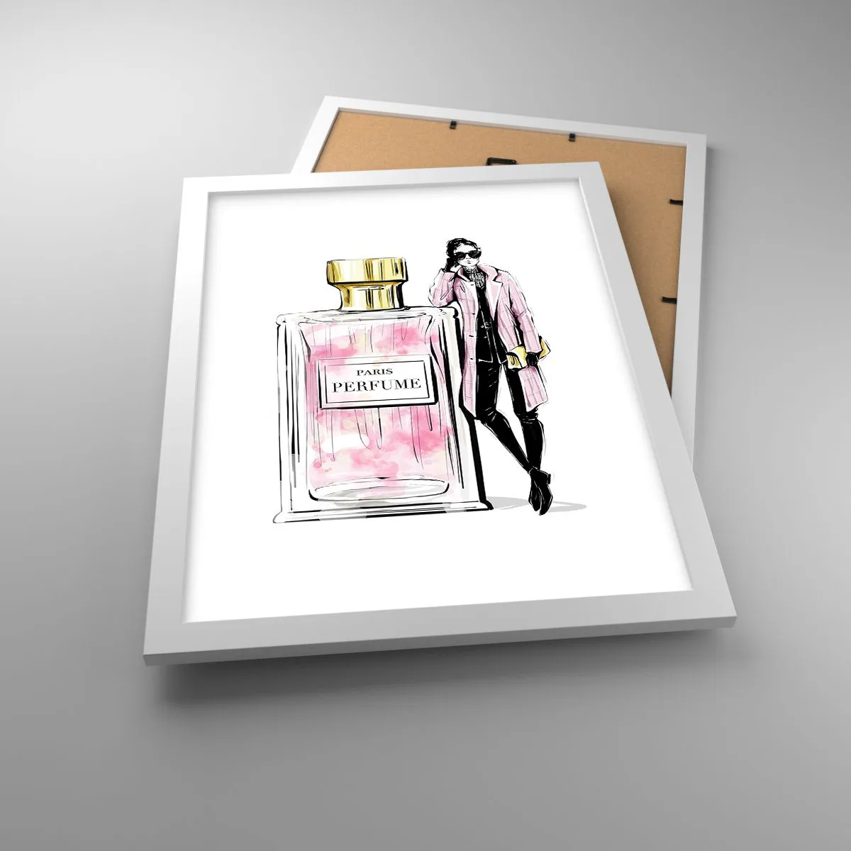 Plagát v bielom ráme - Parížska zmyselnosť - 30x40 cm