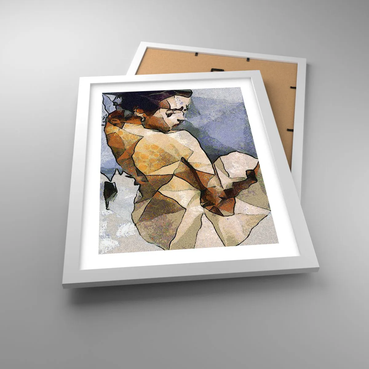 Poster in white frmae - In the Spirit of Cubism - 30x40 cm