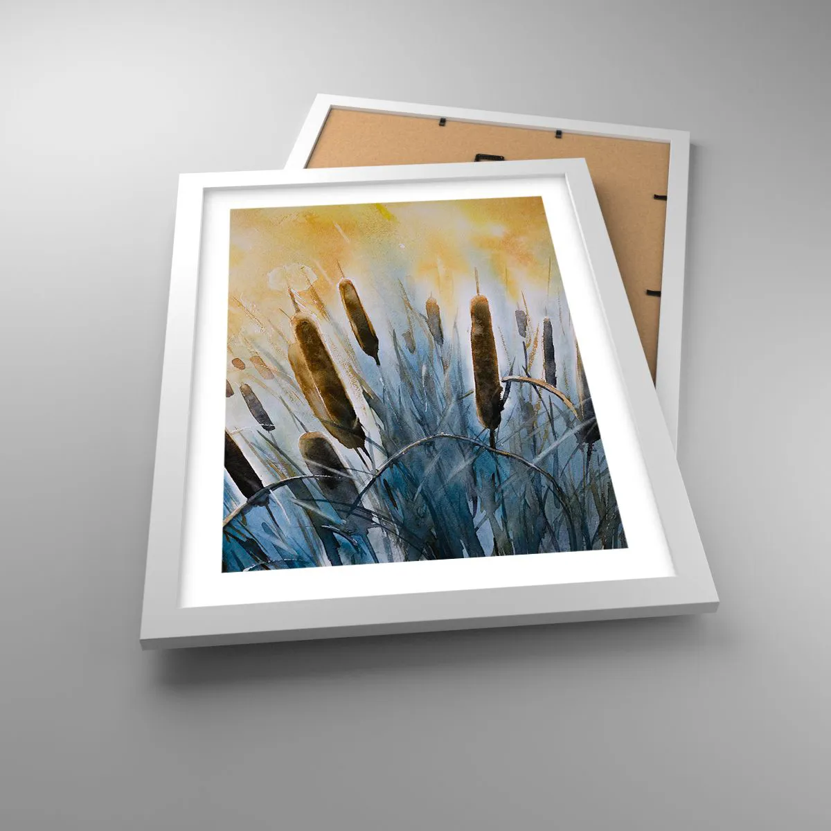 Affisch i vit ram - Vattnets kyla, solens hetta - 30x40 cm