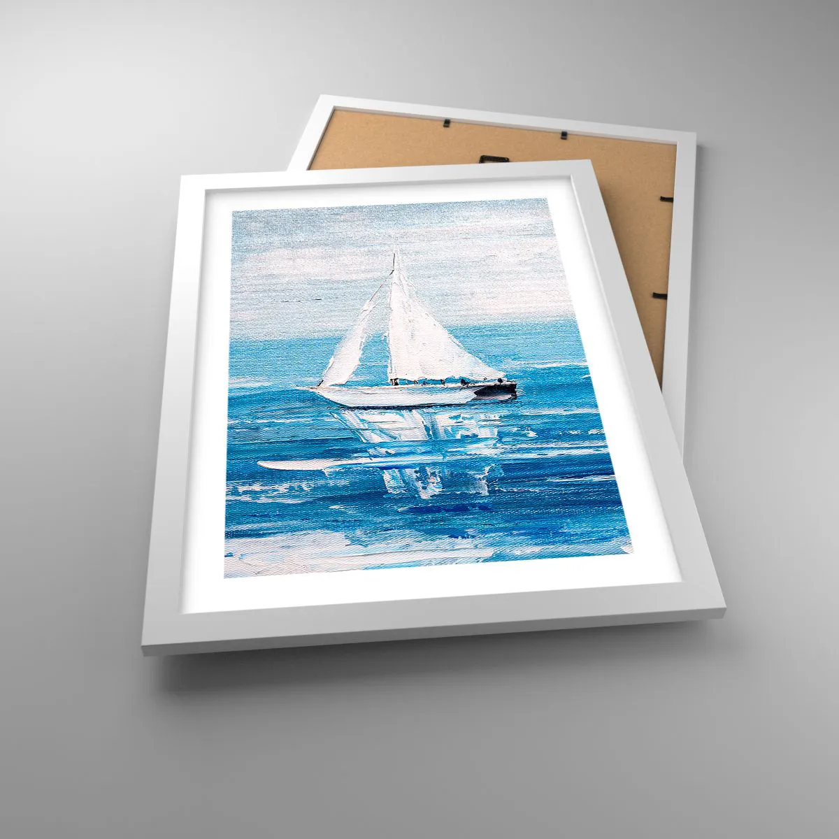 Affiche dans un cadre blanc - Poster - Avec un ami à mes côtés - 30x40 cm