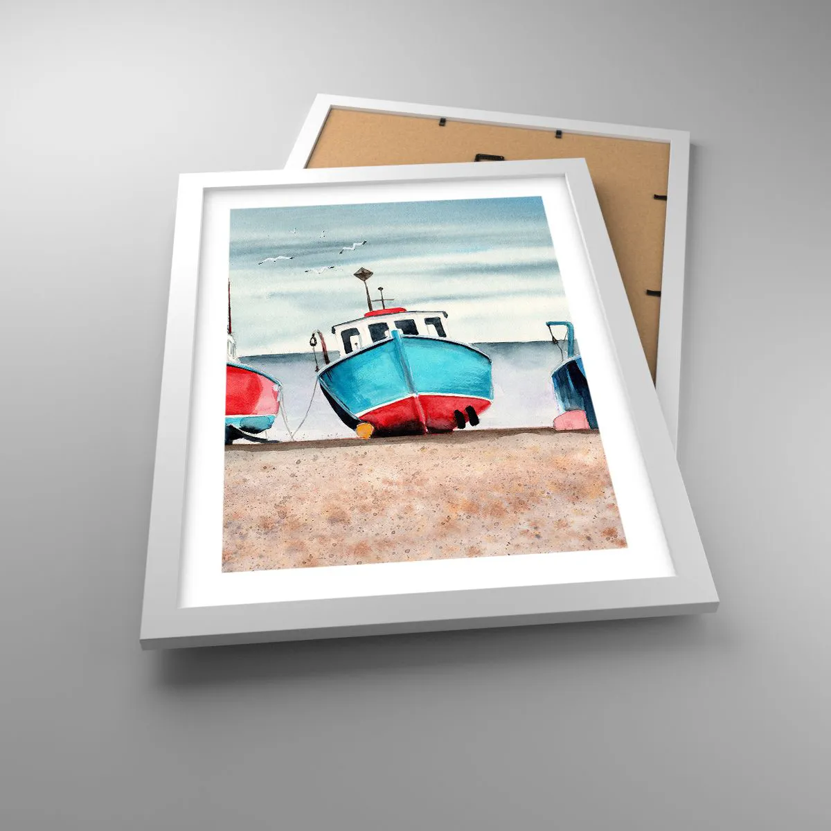 Affiche dans un cadre blanc - Poster - Prêt pour la pêche - 30x40 cm