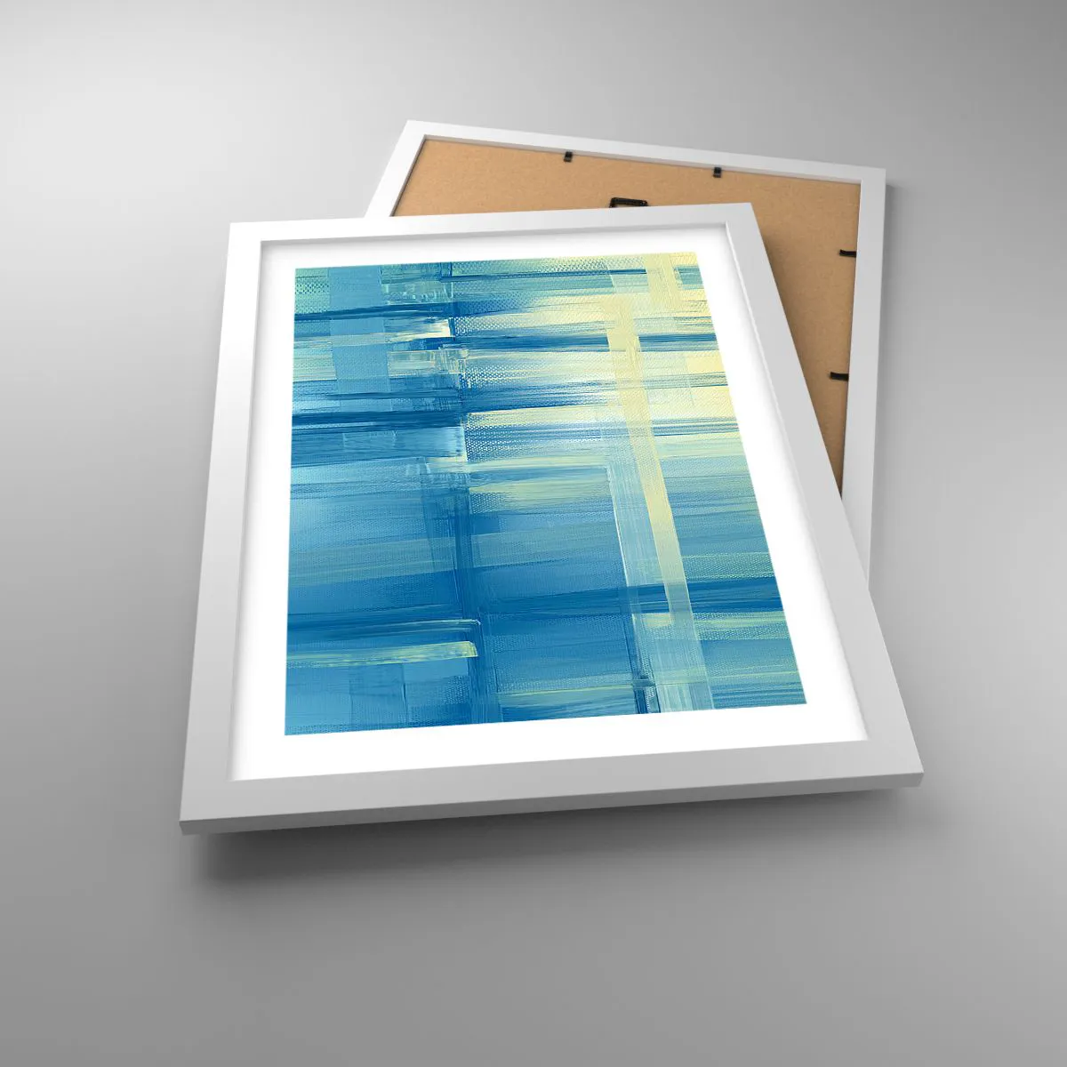 Poster in white frmae - Composition In Turquoise - 30x40 cm