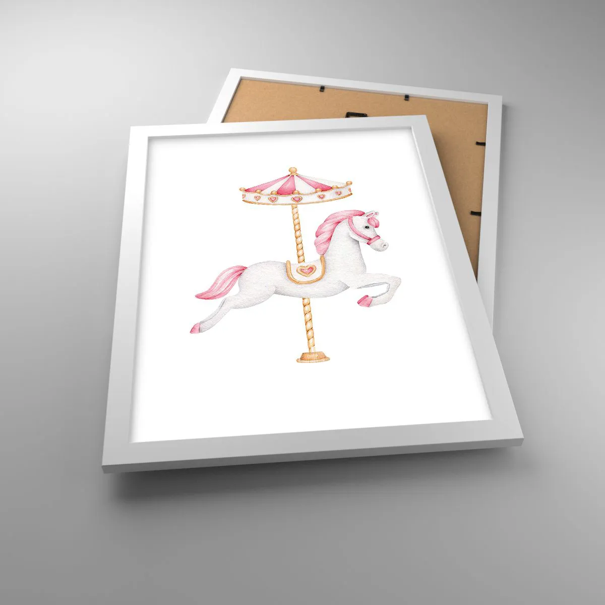 Plagát v bielom ráme - Vyrazil z kopýtka - 30x40 cm