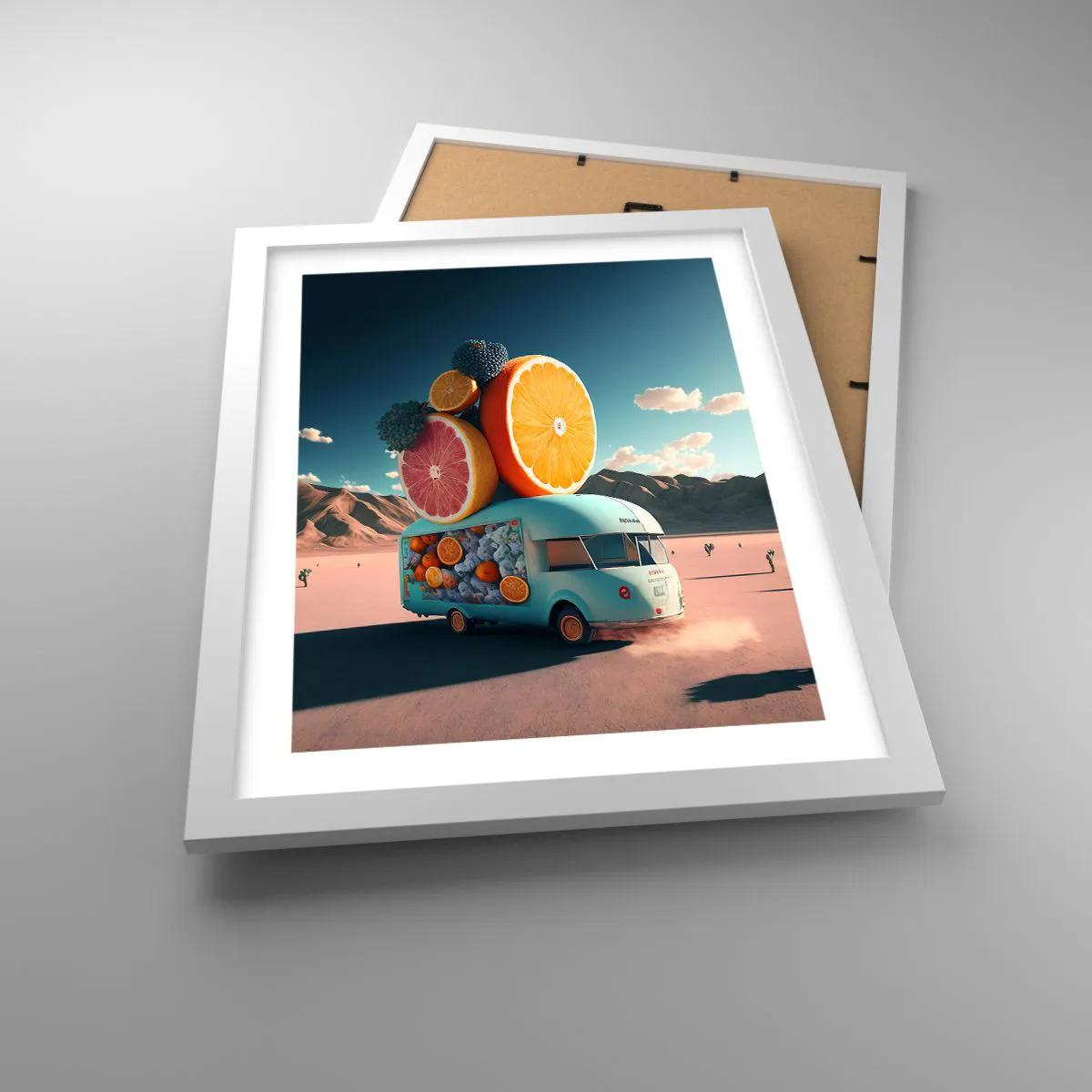 Plakát v bílém rámu - Chuť prázdnin - 30x40 cm