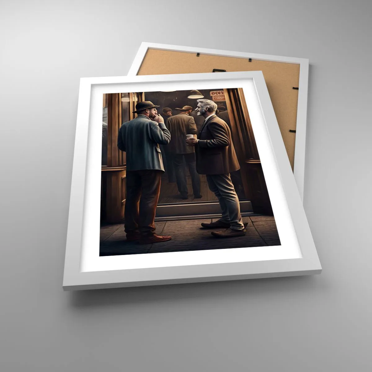 Plakat w białej ramie - Dobra chwila dnia - 30x40 cm