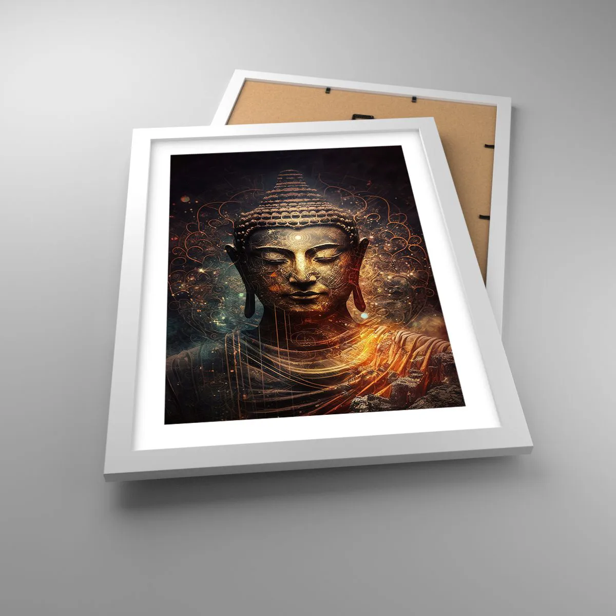 Affiche dans un cadre blanc - Poster - Équilibre spirituel - 30x40 cm