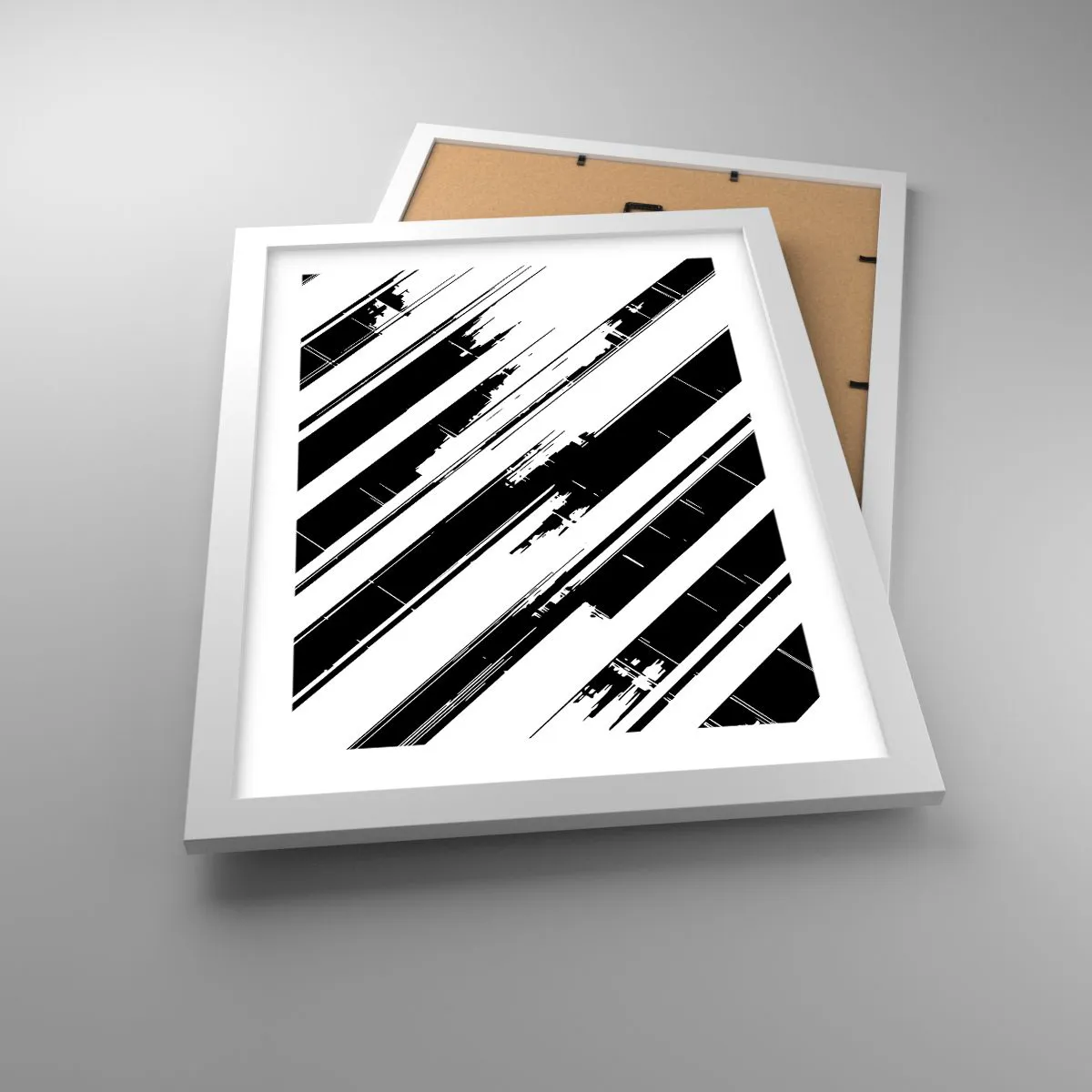 Affisch i vit ram - Intensiv och dynamisk komposition - 30x40 cm