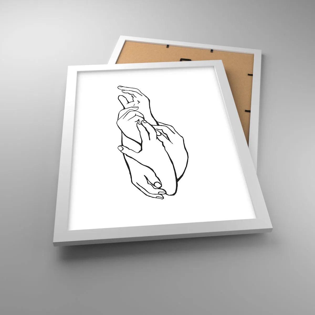 Poster in einem weißen Rahmen - Gute Geste - 30x40 cm