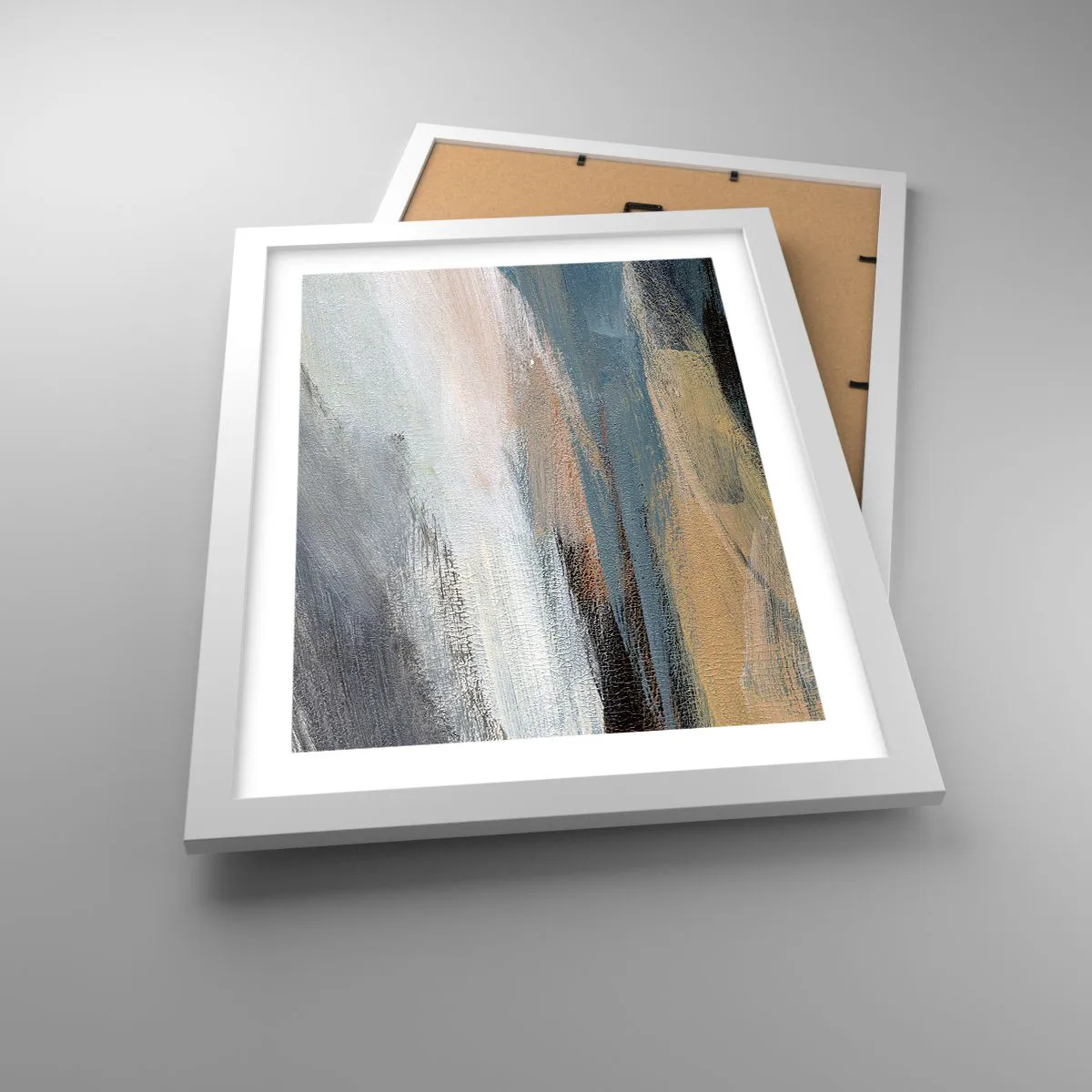 Poszter fekete keretben - Absztrakció: északi táj - 30x40 cm