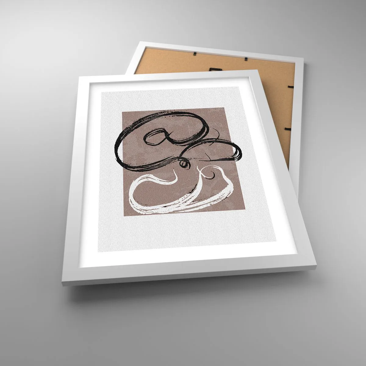 Pôster em moldura branca - Composição – a busca pela plenitude - 30x40 cm