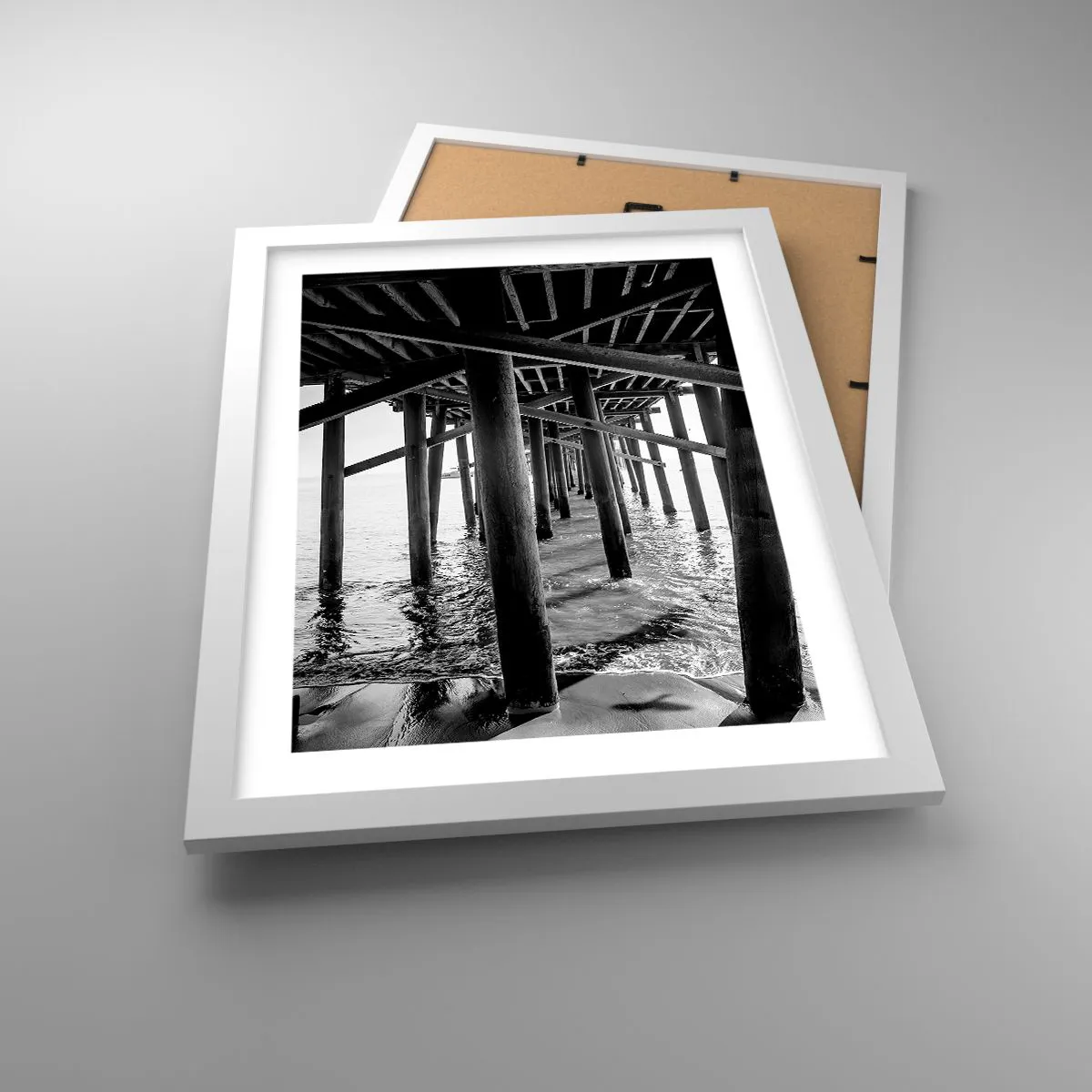 Affiche dans un cadre blanc - Poster - Refuge de plage - 30x40 cm