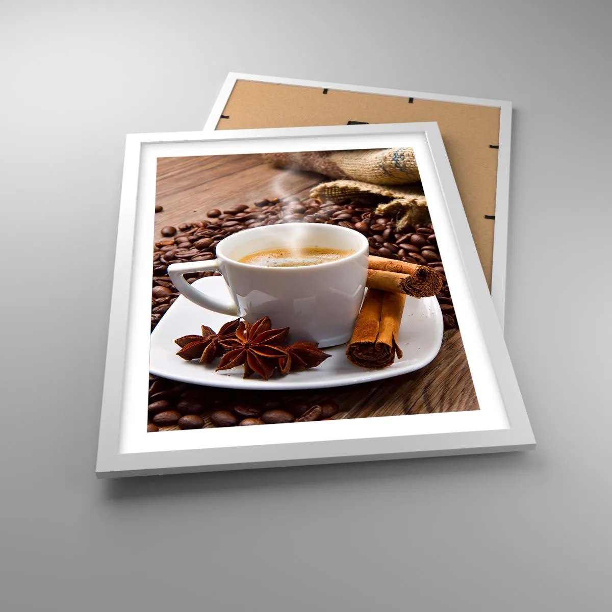Affiche dans un cadre blanc - Poster - Saveur et arôme épicés - 40x50 cm