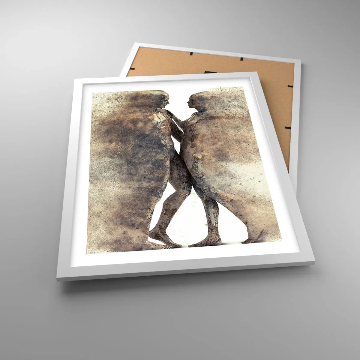 Affiche dans un cadre blanc - Poster - Ils sont sortis de la poussière pour aimer - 40x50 cm