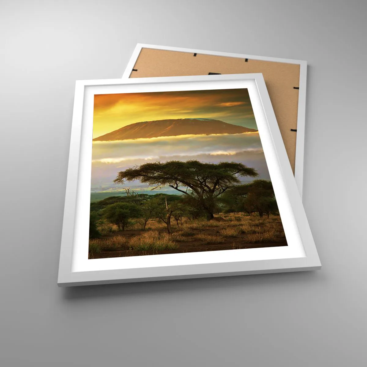 Plakat i hvid ramme - En rejsendes drøm - 40x50 cm