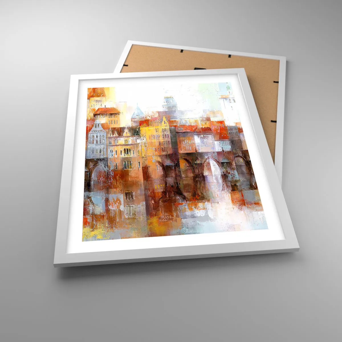 Poster in einem weißen Rahmen - Schön ist es auch unter der Brücke - 40x50 cm