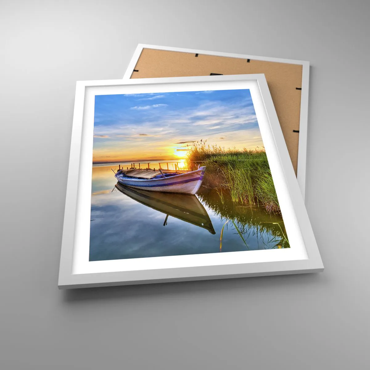 Affiche dans un cadre blanc - Poster - La crique où les rêves deviennent réalité - 40x50 cm