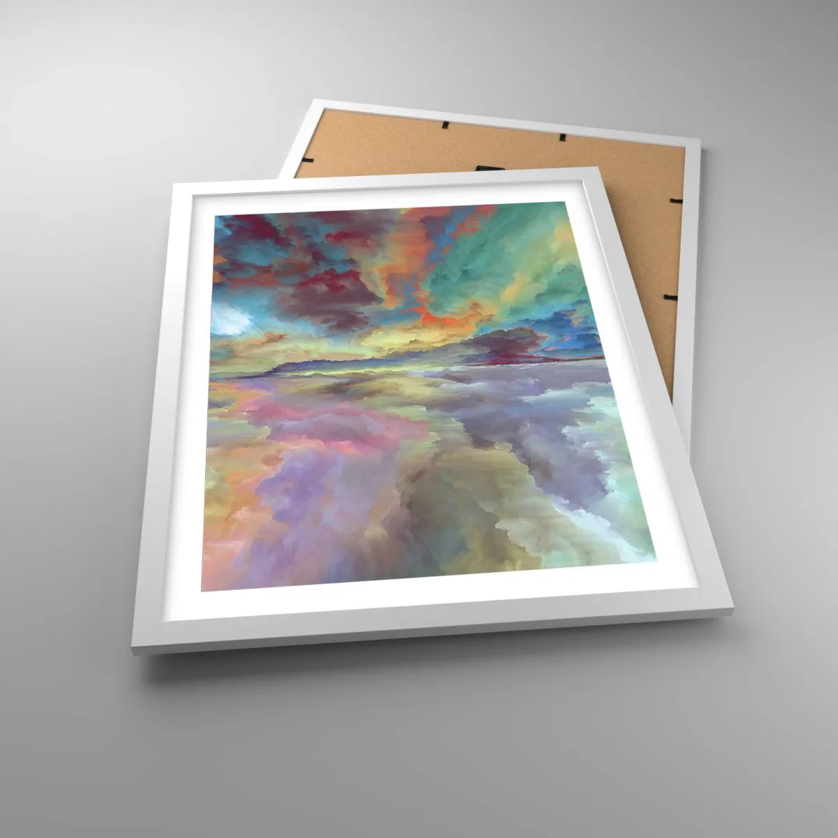 Affiche dans un cadre blanc - Poster - Deux paradis - 40x50 cm