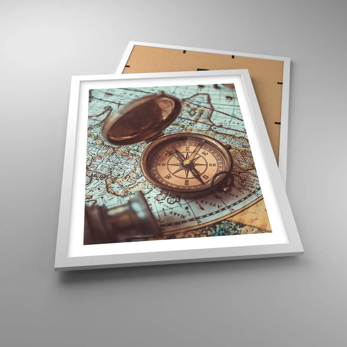 Affiche dans un cadre blanc - Poster - Pour ceux qui recherche l'aventure - 40x50 cm