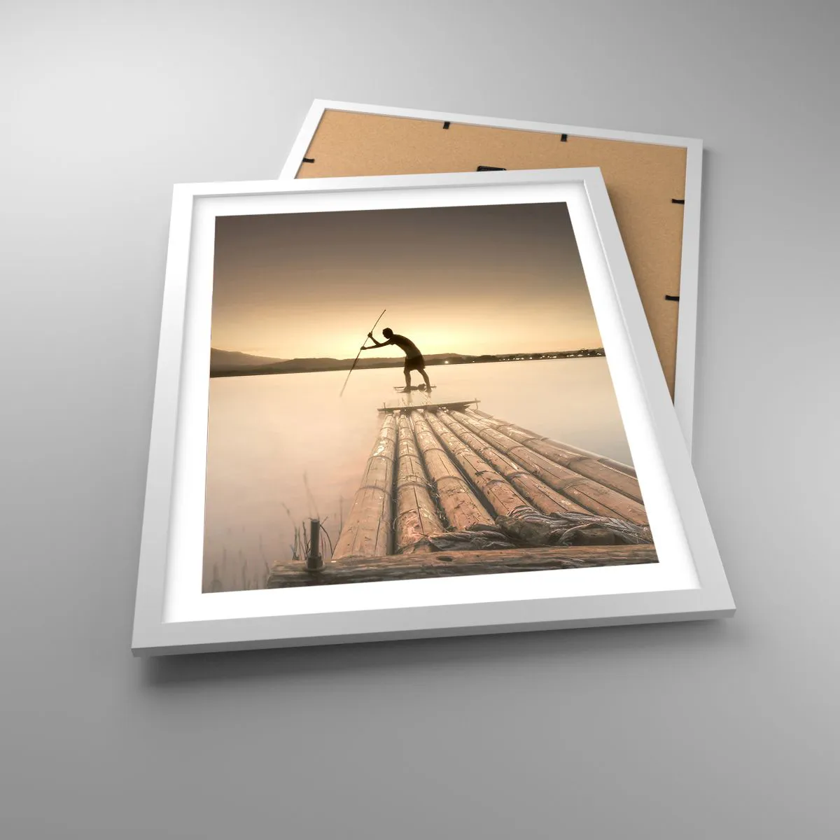 Affiche dans un cadre blanc - Poster - Avant la fin du jour - 40x50 cm