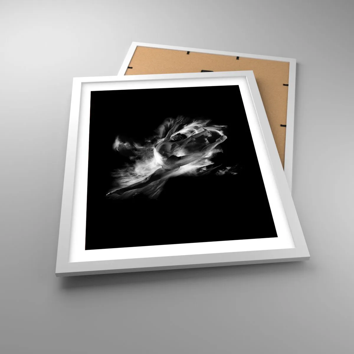 Poster in een witte lijst - Vast tijdens de vlucht - 40x50 cm