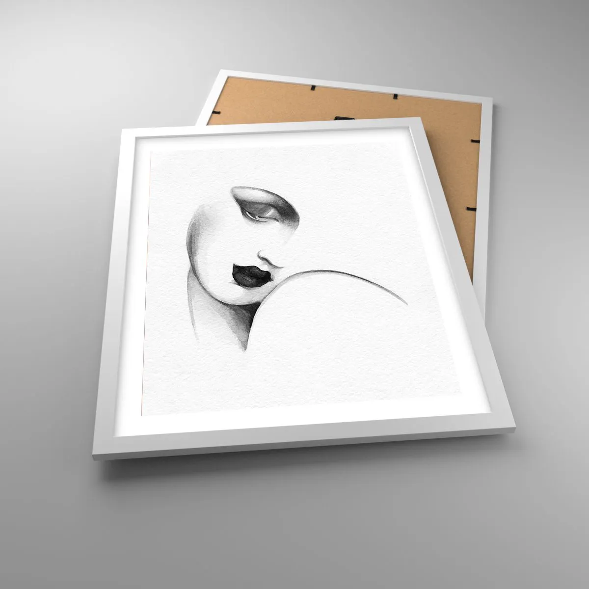 Plakat i hvid ramme - I Lempickas stil - 40x50 cm