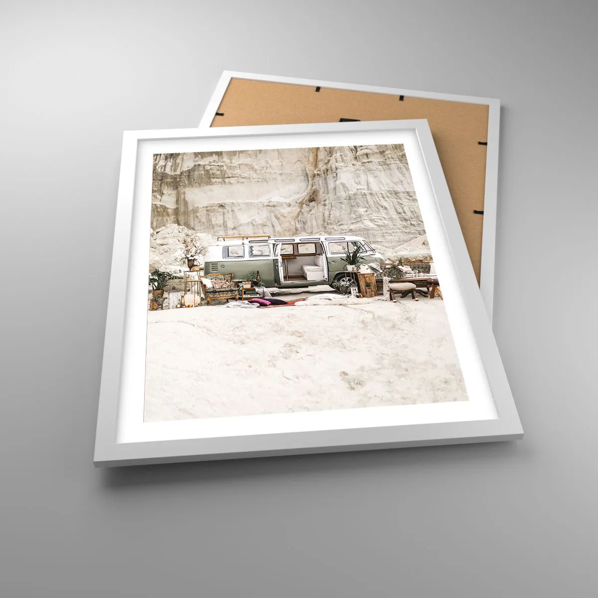 Poster in cornice bianca - è tempo di viaggiare - 40x50 cm