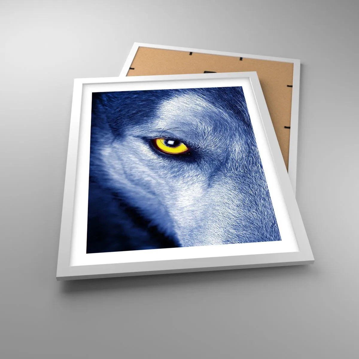 Affiche dans un cadre blanc - Poster - Regars hypnotique - 40x50 cm