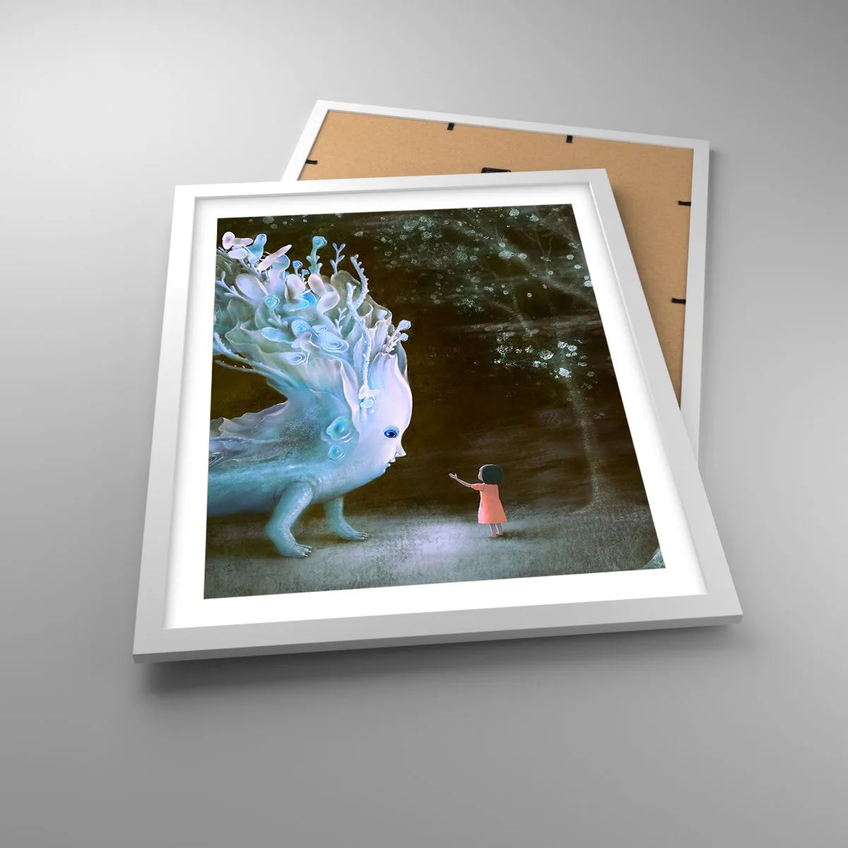 Poster in white frmae - Fantastic Encounter - 40x50 cm
