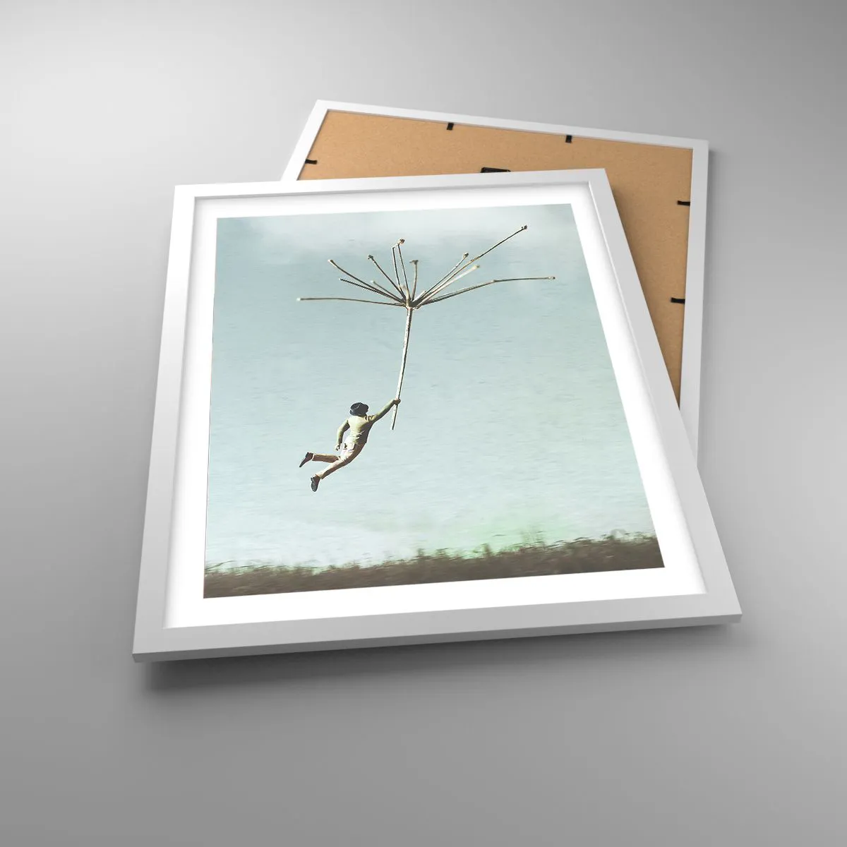 Plakat w białej ramie - Latawce, dmuchawce, wiatr - 40x50 cm