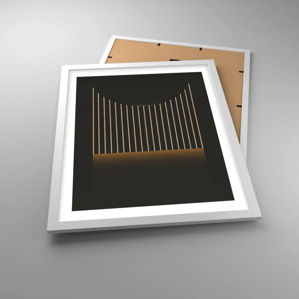 Poster în ramă albă - Explorați întunericul - 40x50 cm