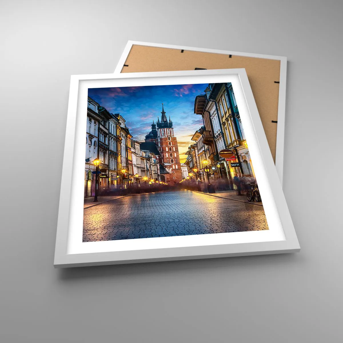 Poster in einem weißen Rahmen - Krakauer Charme - 40x50 cm