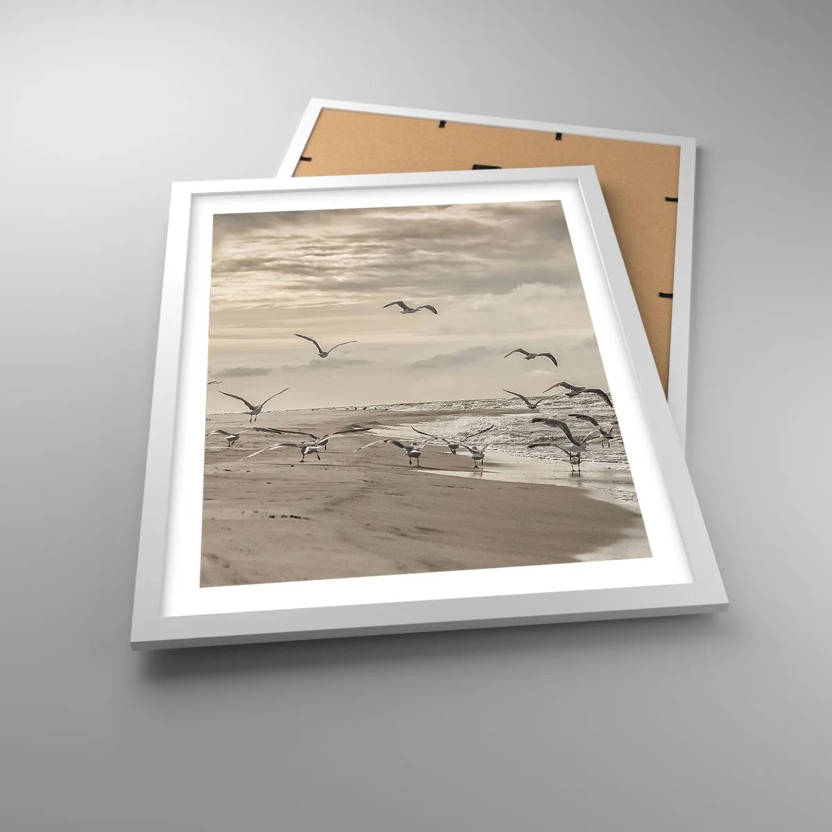 Poster in white frmae - Sound of the Sea, Singing of the Birds - 40x50 cm