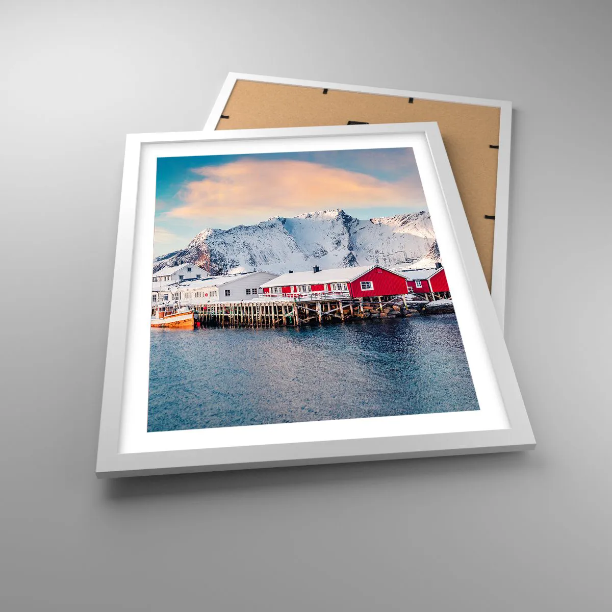 Affiche dans un cadre blanc - Poster - Retraite dans le nord - 40x50 cm