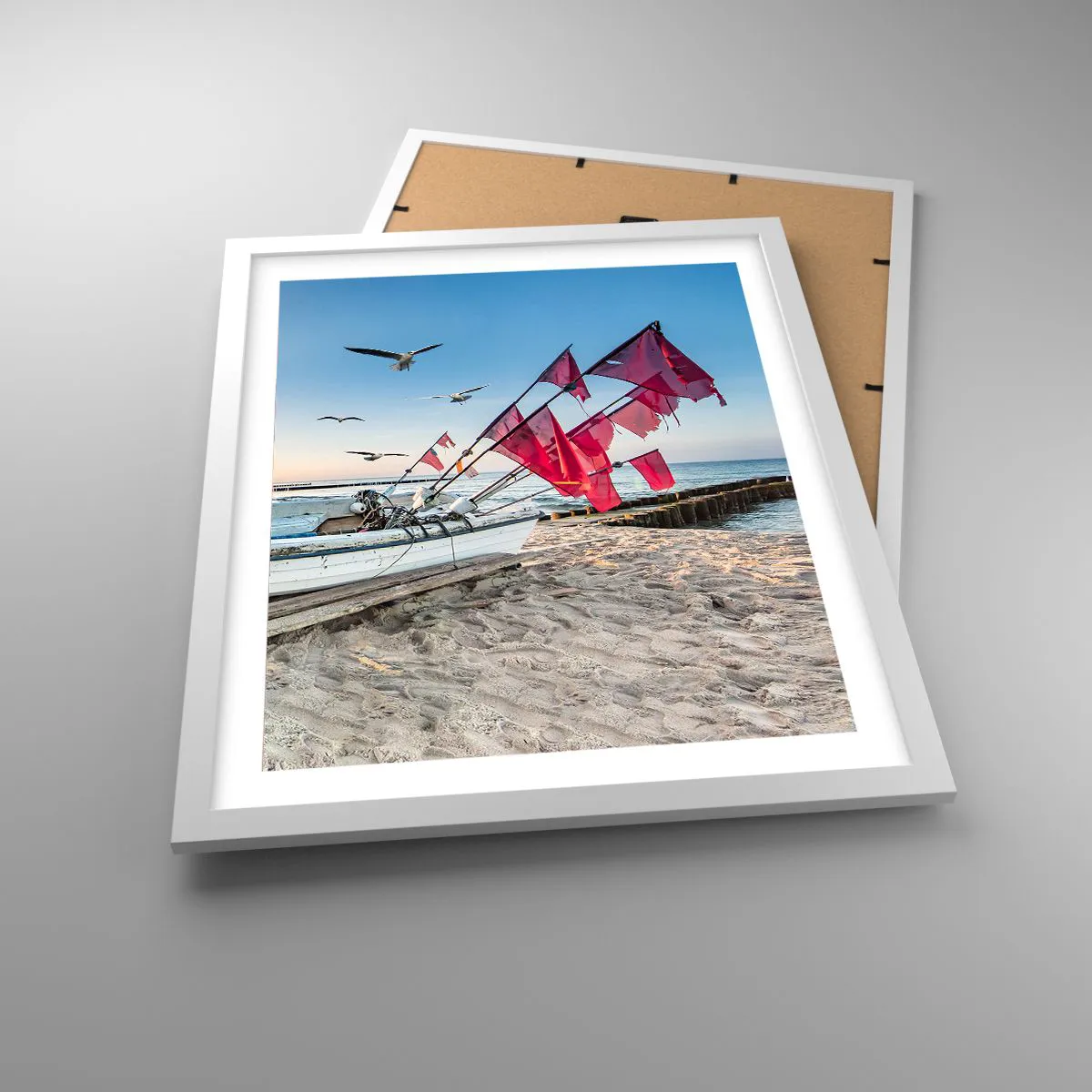 Affiche dans un cadre blanc - Poster - Repos mérité - 40x50 cm